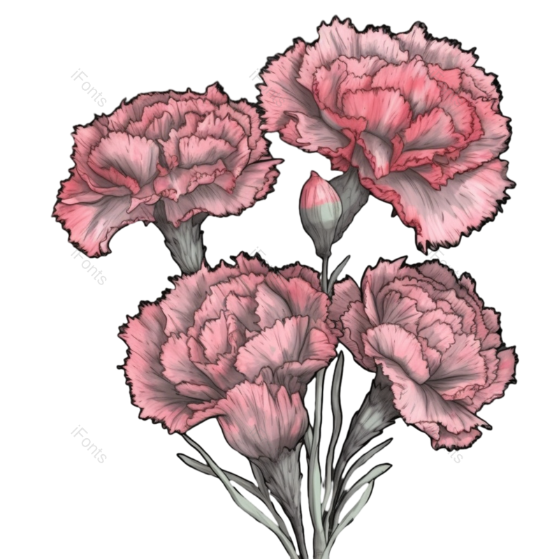 卡通图片,花卉元素,花朵插画PNG,母亲节素材免抠素材